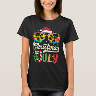 T-shirt Noël en juillet plage ensoleillée ambiance estival