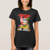 T-shirt Noël En Juillet Plage Santa Claus Été 1 (Devant)
