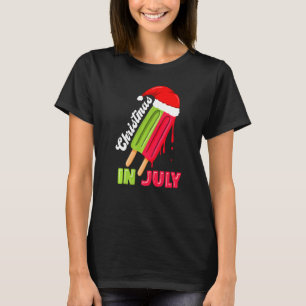 T-shirt Noël En Juillet Pop De Glace De Pâtes De Fun Chris