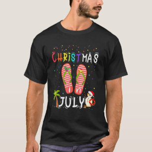 T-shirt Noël En Juillet Sandales Père Noël Célébration D'É