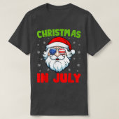 T-shirt Noël En Juillet Santa Claus Summer Swimming Funn (Design devant)