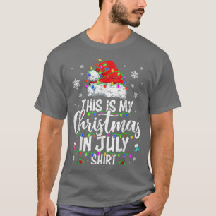 T-shirt Noël En Juillet Santa Hat Summer Beach Vacances