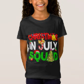 T-Shirt Noël En Juillet Squad Drôle Été Noël (Devant)