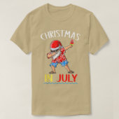 T-shirt Noël En Juillet Tee Dabbing Dabbing Père Noël Été  (Design devant)