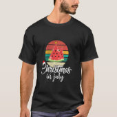 T-shirt Noël En Juillet Tee Funny Watermelon Noël H (Devant)
