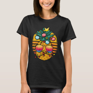 T-shirt Noël en juillet Vacances drôles de pineapple 1