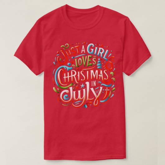 T-shirt Noël en juillet Vibes Embrassez l'esprit festif (Design devant)