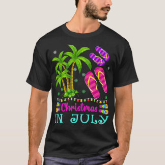 T-shirt Noël En Juillet Vilain Flip Flops De Noël Été