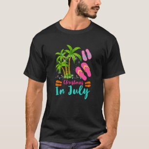 T-shirt Noël En Juillet Vilain Flip Flops De Noël Été