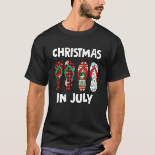T-shirt Noël En Juillet Vilain Noël Été Flip Flops
