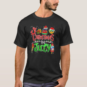 T-shirt Noël En Juillet Watermelon Santa Hat Famille Ice