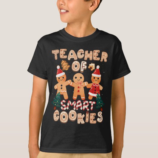 T-shirt Noël Enseignant Cute Gingerbread Cookies Drôle H (Devant)