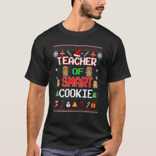 T-shirt Noël Enseignant Cute Gingerbread Cookies Ugly Pi