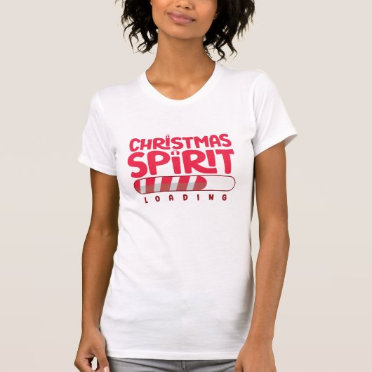T-shirt Noël Esprit Chargement Noël Fêtes Femmes (Devant)