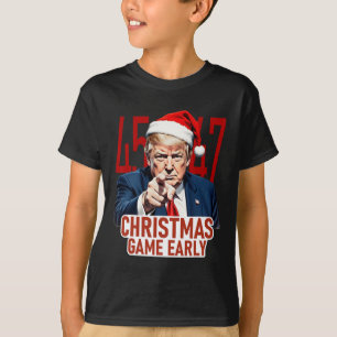 T-shirt Noël est arrivé tôt drôle Donald Trump Père Noël C
