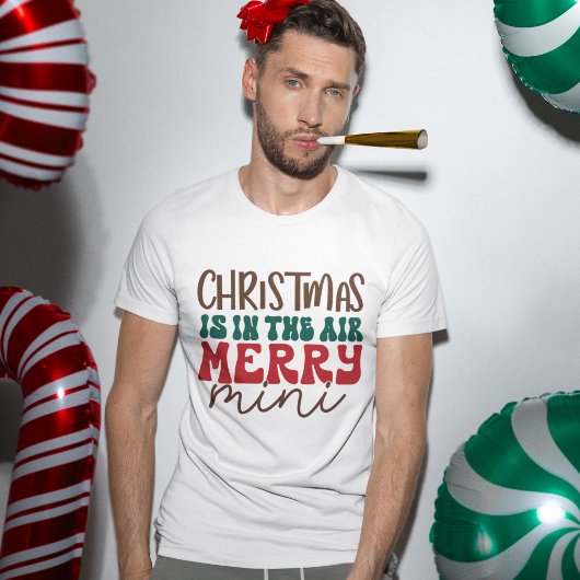 T-shirt Noël Est Dans L'Air Joyeux Mini Hiver Saison