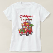 T-shirt Noël est la Chemise des Femmes à venir (Design devant)