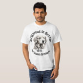 T-shirt Noël est meilleur avec Golden Retrivers (Devant entier)