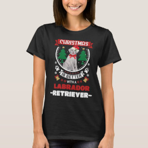 T-shirt Noël Est Mieux Avec Grey Labrador Retriever