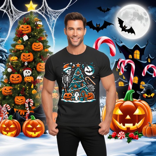 T-shirt Noël Étrange Où les Lieux Hantés Rencontrent la Jo