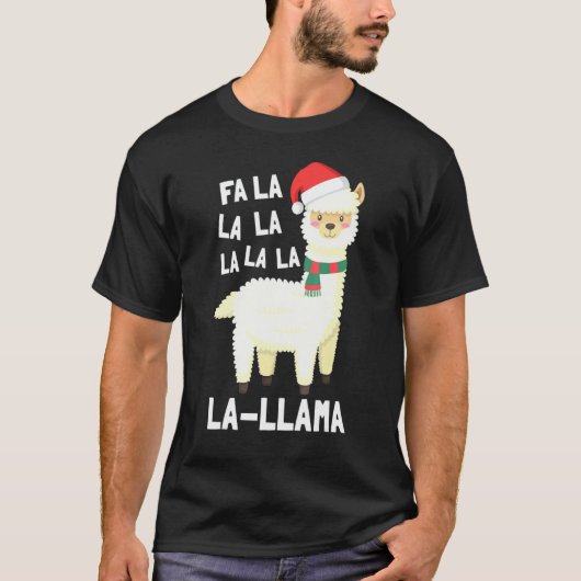 T-shirt Noël Fa La Lama (Devant)