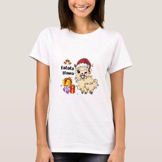 T-shirt Noël Falala Llama (Devant)