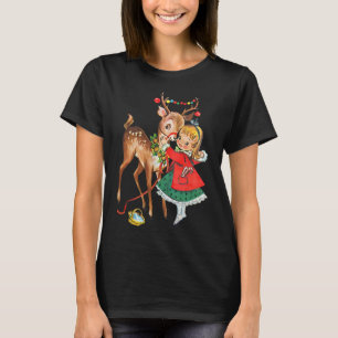T-shirt Noël familial vintage rétro des années 50
