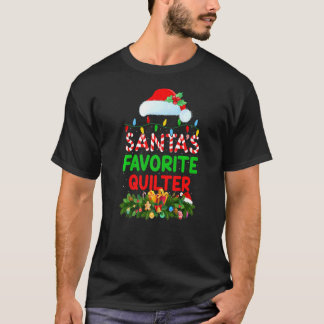 T-shirt Noël Favori de l'éclairage de Noël Père Noël