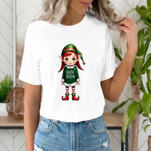T-shirt Noël festif de père Noël Little Helper Elf