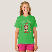 T-shirt Noël festif de père Noël Little Helper Elf (Devant entier)