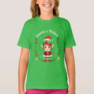 T-shirt Noël festif de père Noël Little Helper Elf