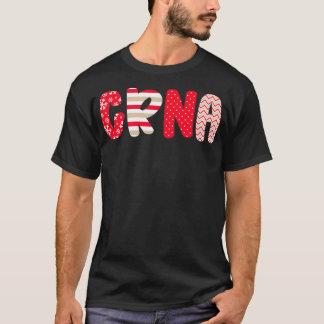 T-shirt Noël Festif Infirmière anesthésiste CRNA Xmas Cade