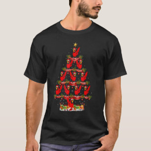 T-shirt Noël Fête Père Noël Cardinal du Nord Noël