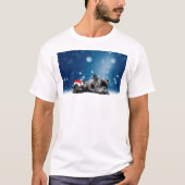 T-shirt Noël Français Chien de taule Chien Chien de Chien  (Devant)