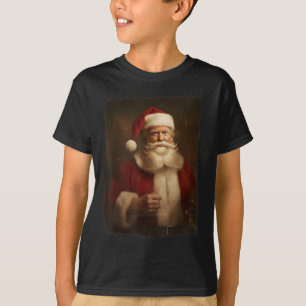T-shirt Noël Funky Trump Santa Claus Retro Vintage