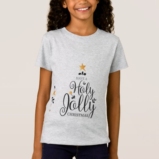 T-Shirt Noël gai de houx (Devant)