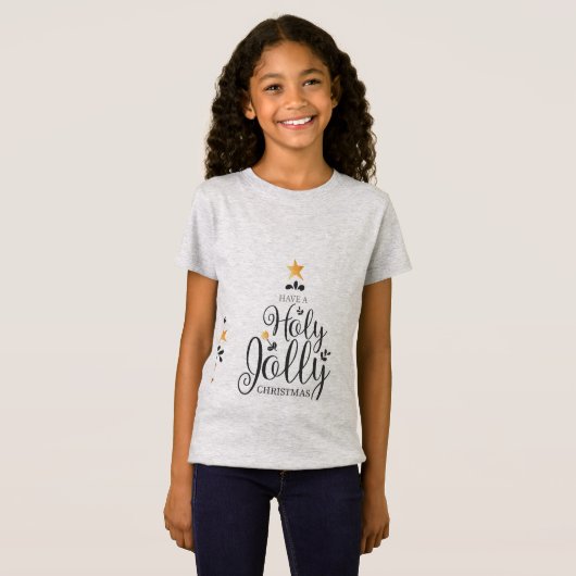 T-Shirt Noël gai de houx (Devant entier)