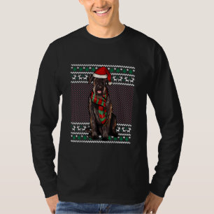 T-shirt Noël Géant Schnauzer Chien Santa Hat Noël laid