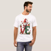 T-shirt Noël Gnome AMOUR (Devant entier)