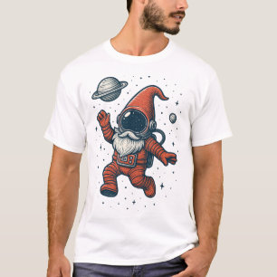 T-shirt Noël Gnome Astronaute Drôle Galaxie Fête