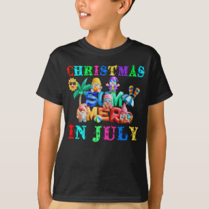 T-shirt Noël Gnome En Juillet Été