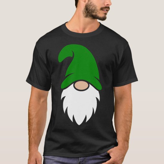 T-shirt Noël Gnome Vert Foncé (Devant)