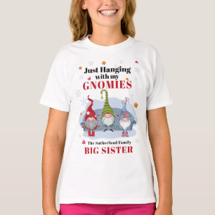 T-shirt Noël Gnomes Famille Matching Soeur