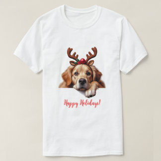 T-shirt Noël Golden Retriever Reindee