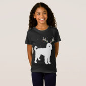 T-Shirt Noël Goldendoodé avec Antlers Xmas Reindeer (Devant entier)