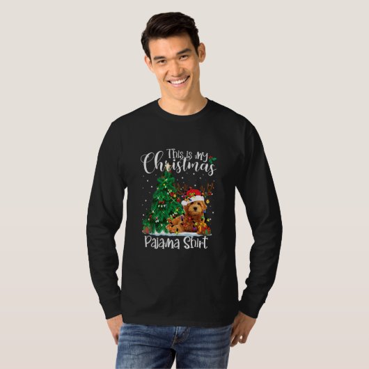 T-shirt Noël Goldendoodle Reindeer Funny Pajama Chien (Devant entier)