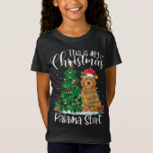 T-Shirt Noël Goldendoodle Reindeer Funny Pajama Chien L (Devant)