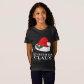 T-Shirt Noël Grammy Claus Correspondant Pyjama Santa Hat X (Devant entier)