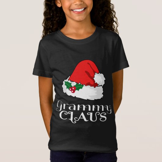T-Shirt Noël Grammy Claus Correspondant Pyjama Santa Hat X (Devant)
