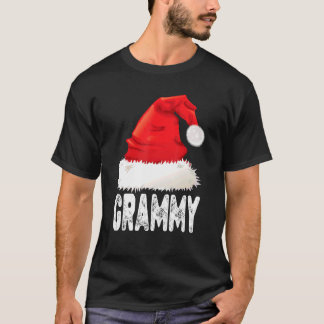 T-shirt Noël Grammy Santa Chapeau Noël Famille de jumelage